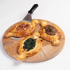 Хачапури по-аджарски с грибами